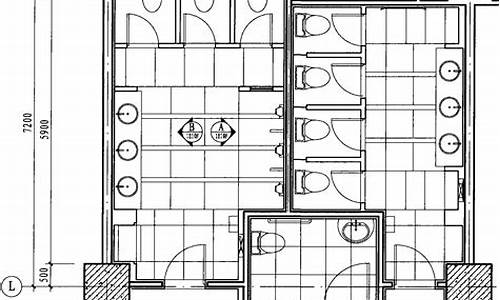 公共卫生间尺寸平面图_公共卫生间尺寸平面